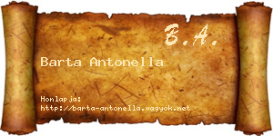 Barta Antonella névjegykártya